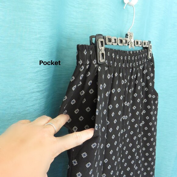 Black and Blue Palazzo Style Loose Fit Cotton Pants......325 - Picture 4 of 9